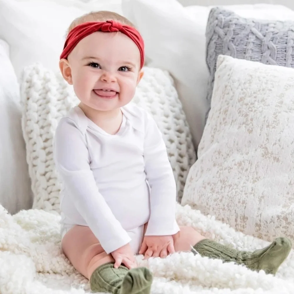 Gerber Organic White Long Sleeve Onesie